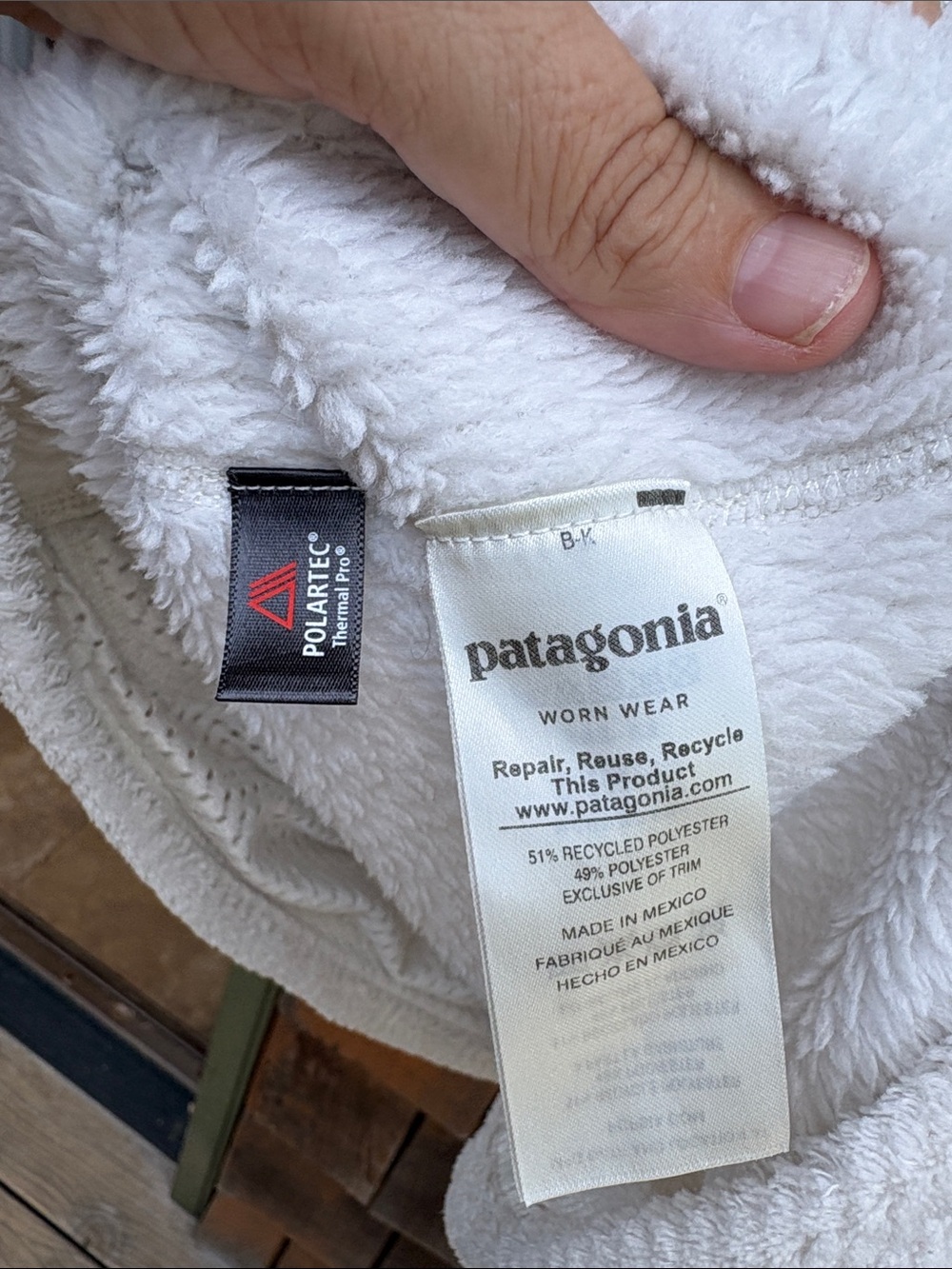 Patagonia Women’s ReTool Snap T Pullover Cream & Tan Size Large - Picture 8 of 9